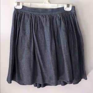 Blue chambray skirt